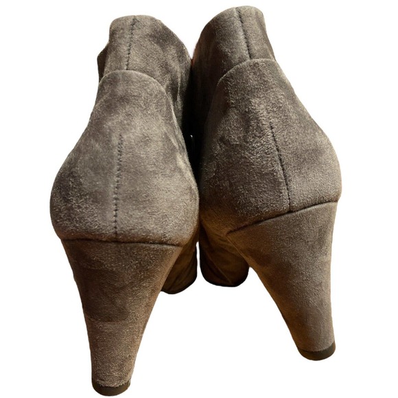 Paul Green Gray Heeled Ankle Boots Suede Side zipper UK Size 6.5 (US 9) - Picture 4 of 6